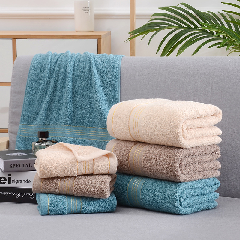 Gold Silk Cotton Bath Towel 70*140 Soft and Absorbent for Home Dormitory Bathing Couple Large Bath Towel Large Towel Wholesale