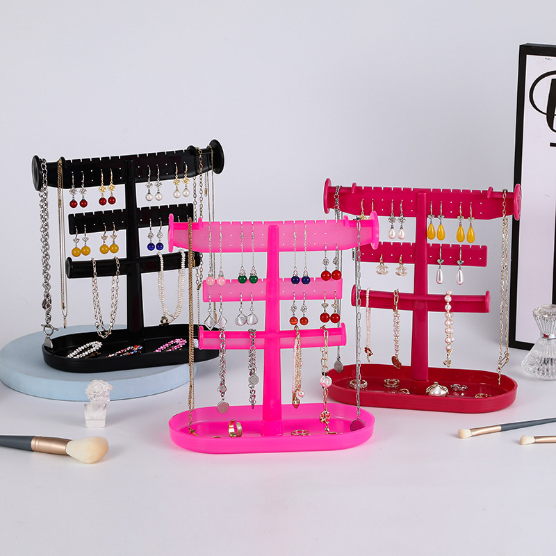 Display rack for Wang character accessories, creative bracelet, necklace, and jewelry stand, plastic organizer for earrings and earrings