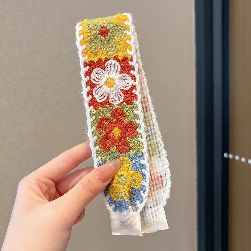 2025 nuevos niños velcro bandas de cabello accesorios de cabello acabado artefacto de cabello de verano para niñas frangeas adornadas correa de cabello