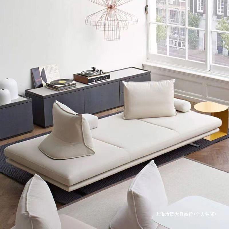 写意空间沙发普拉多设计师意式极简客厅双面坐布艺三人无扶手沙发