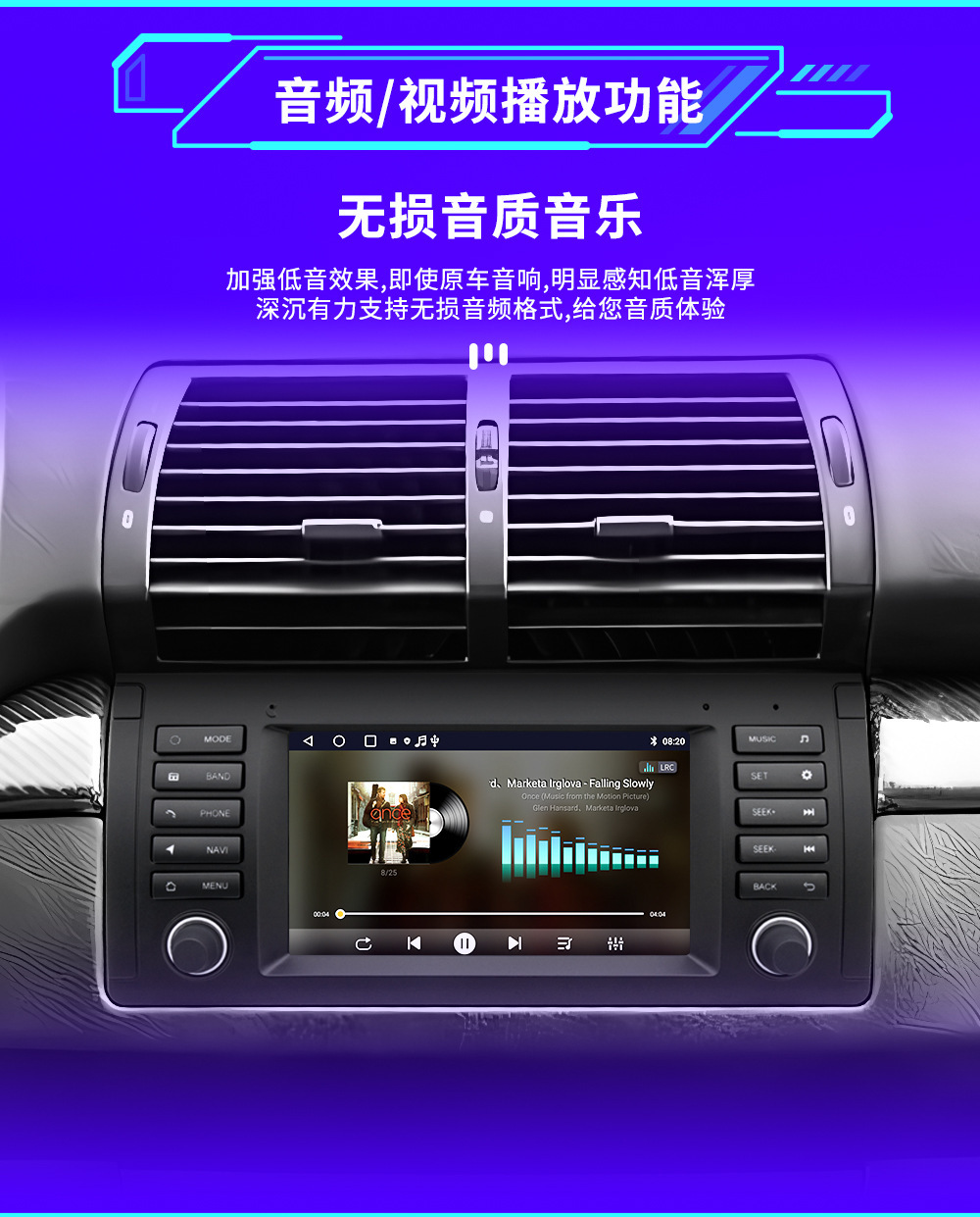 7-inch 5 Series E39X5M5 Android Car Navigation Radio Bluetooth Carplay All-in-One Device