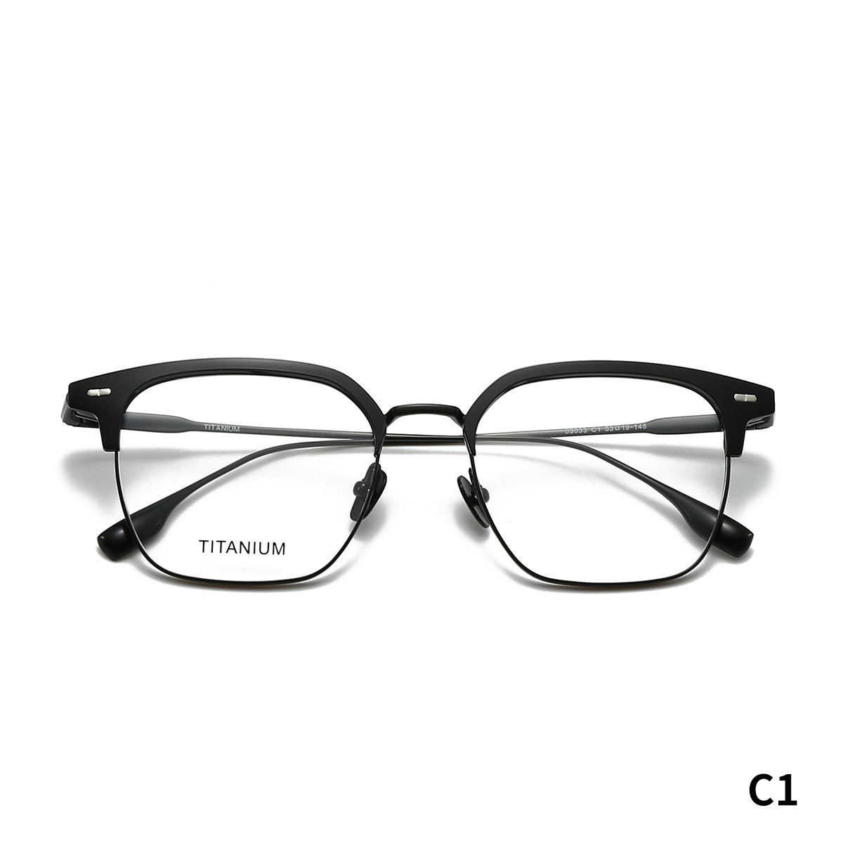 STUDIOMUKU gafas de diseño minimalista de marcos de cejas, diseño de contraste, estilo de ojos retro