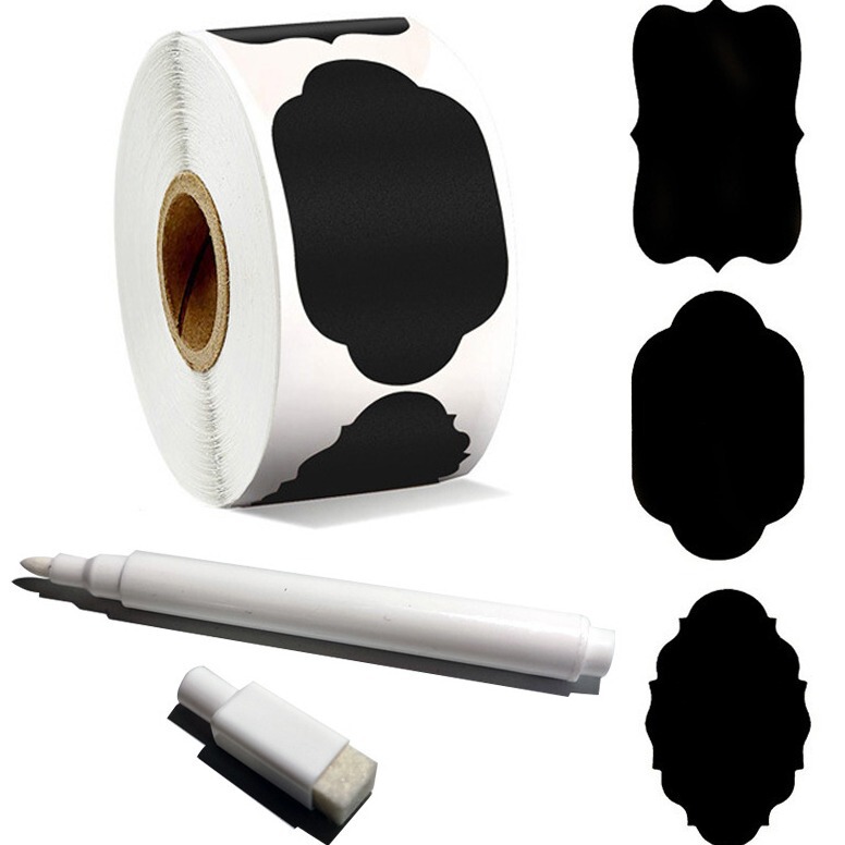 Cross-border new matching kitchen blackboard PVC removable reusable sticker label 150 sticker/Roll
