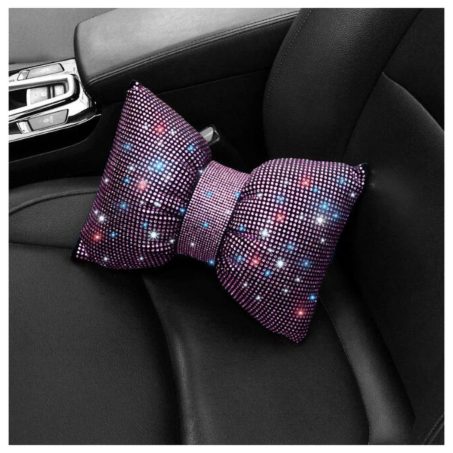 Diamante arco almohada coche caliente rhinestone completo diamante rhinestone flash diamante arco cintura almohada