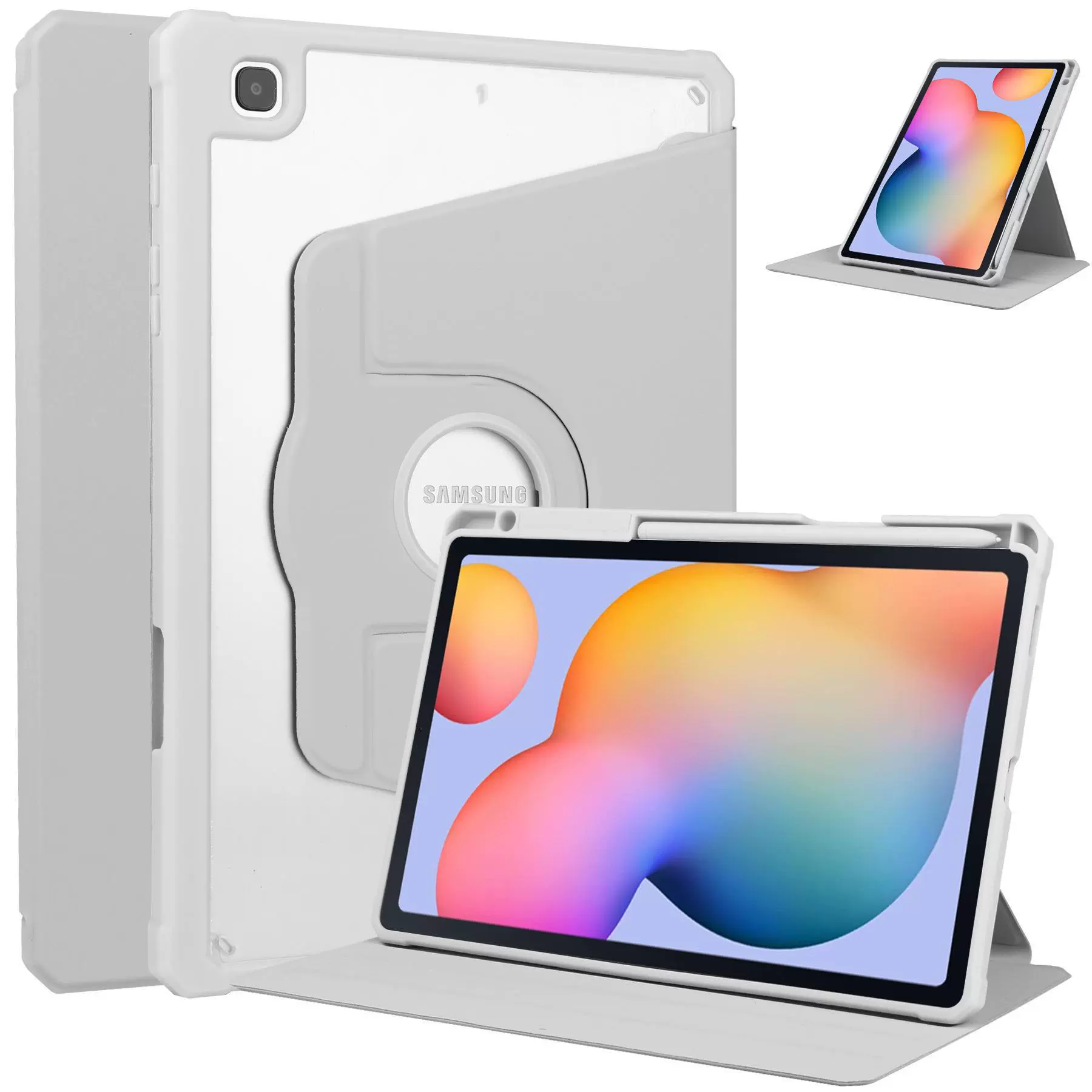 Suitable for Samsung S6Lite Case A8 X200 Acrylic T970 Rotating Cortex S8/S7 tablet hard shell