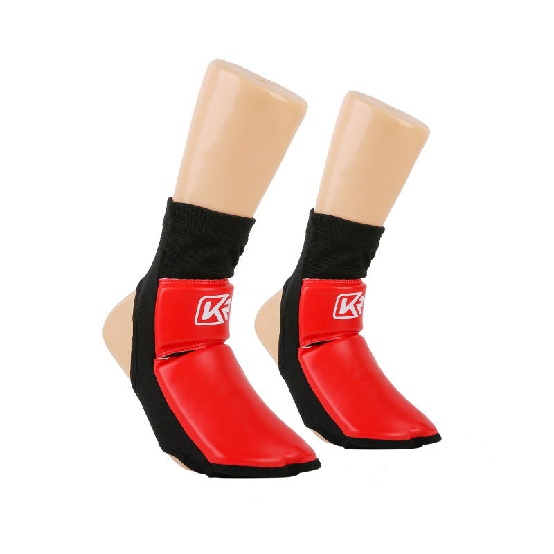 Kangrui Sanda tobillo protector empeine Boxeo Muay Thai tobillo kick protección imitación cuero engrosada entrenamiento adulto