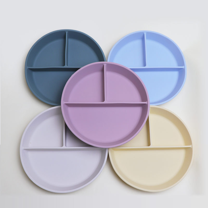 Silicona bebé alimentación ventosa tazón con cuchara y tenedor