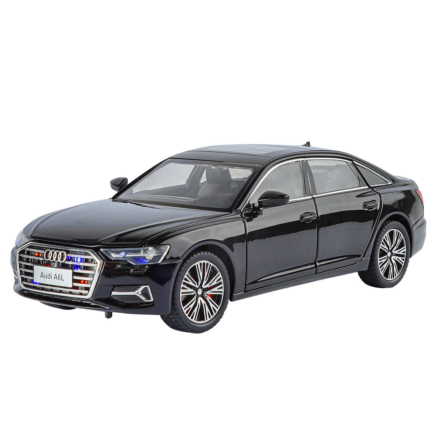 1:24 Genuino Audi A6L-versión flash coche de aleación sonido y luz de retorno simulación coche modelo niño juguete
