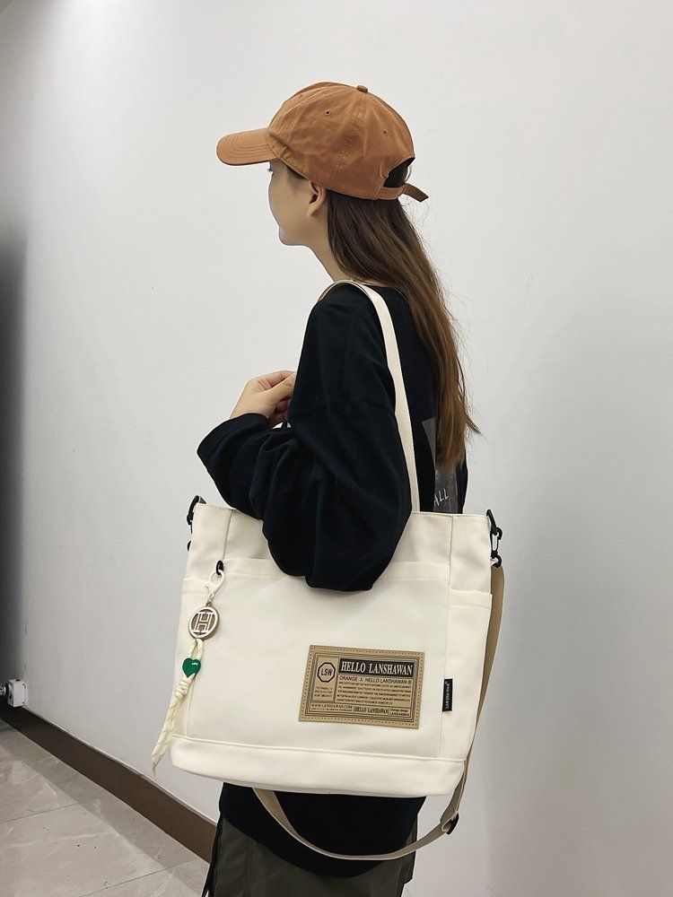 Waterproof handbag for men, Japanese-style casual Instagram, single-shoulder backpack for college students in class, trendy large-capacity crossbody bag for women full figure
