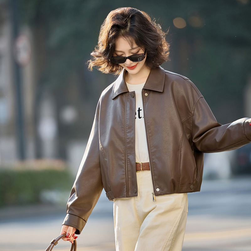 Authentic Haining Genuine Leather Jacket for Women Spring & Fall 2025 New Loose Large Size Jacket Casual Slimming Look Genuine Leather Jacket