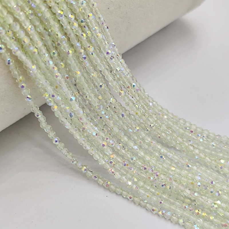 Hilo de algodón aguja súper pequeña Perla de cristal encadenada cuentas vidriadas DIY accesorios de ropa hechos a mano pulsera collar cuentas dispersas accesorios