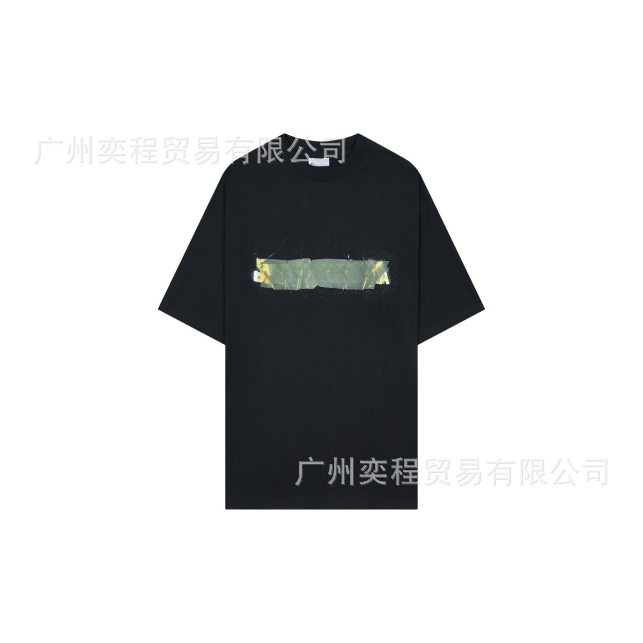 错乱胶带直喷印花黑色