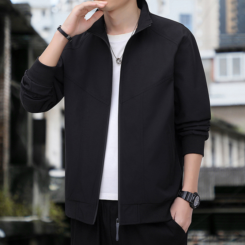 Chaqueta de otoño transfronteriza para hombres en otoño nuevo tipo delgado cuello vertical para vestir suelto y casual chaqueta de ropa de primavera y otoño image 8