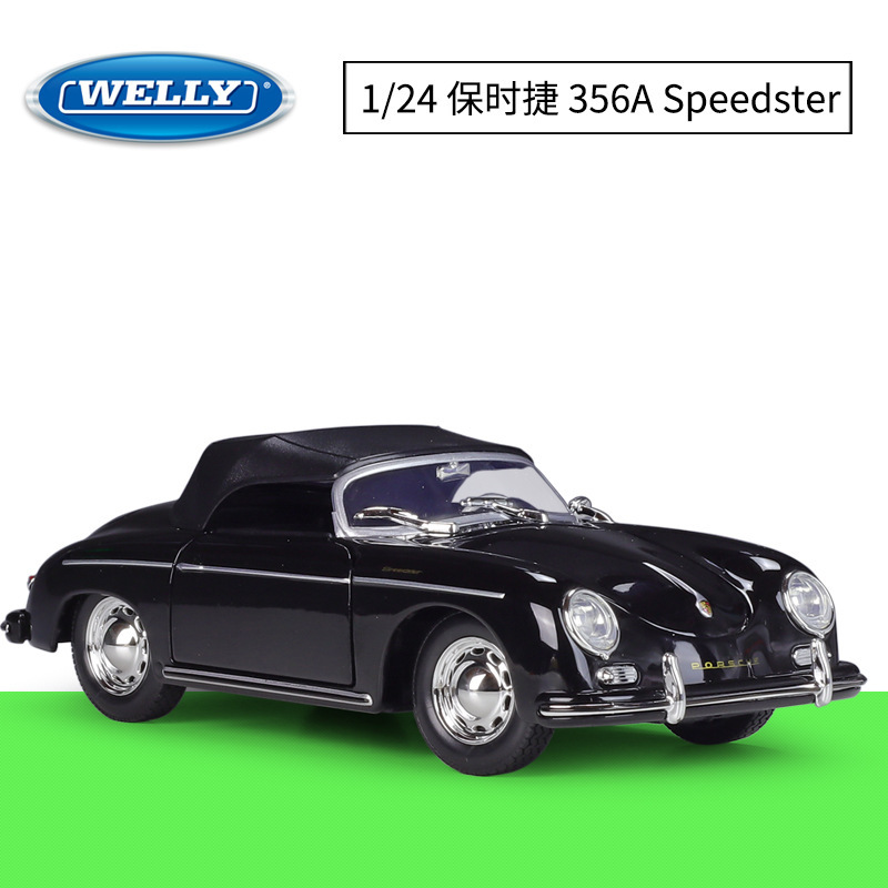 WELLY Wiley 1:24 Porsche 356A Speedster convertible simulation alloy finished car model