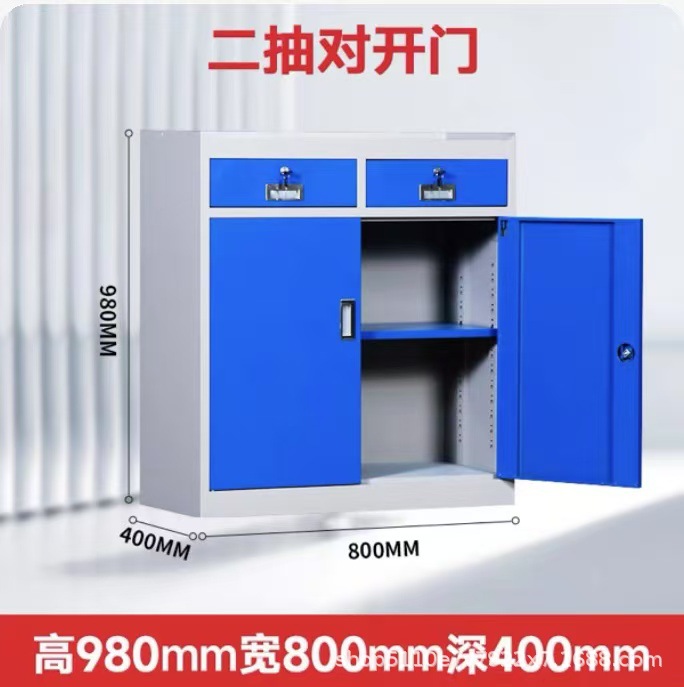 Gabinete de almacenamiento de herramientas pesadas de grado industrial de hardware grueso, gabinete de almacenamiento de almacenamiento móvil con placa colgante dividida de fábrica