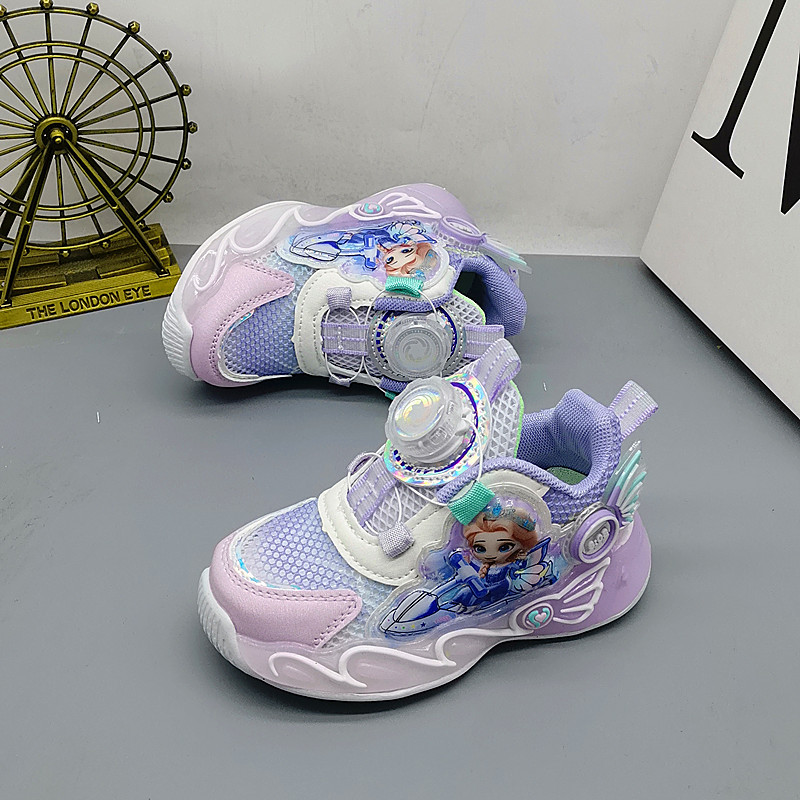 Zapatillas deportivas transpirables para niños con cierre de botones, tallas 23-27, zapatillas ultraligeras para correr.