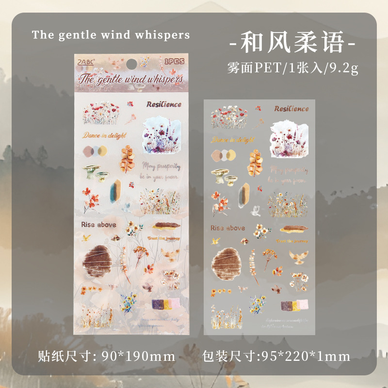 Yunshan máscara de niebla transparente pegatinas de mascotas impermeables ins ventilador diario material de decoración niebla superficie pegatinas de papelería natural