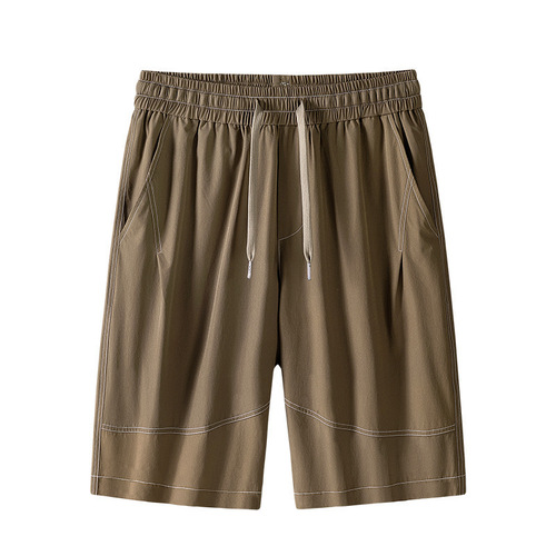 Men's Fashion Ins Loose Straight Leg Shorts Workwear Casual Versatile Five-Pocket Pants Beach Shorts