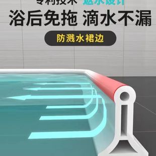 Silicone Bendable Water Barrier Bathroom Magnetic Water Barrier Toilet Water Barrier Shower Room Water Barrier Self-adhesive Floor Barrier