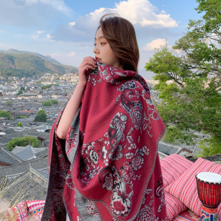 2025 Spring New Hot-Selling Outdoor Travel Cold Protection Windproof Sun Protection Shawl Cloak Trendy Women's Cloak