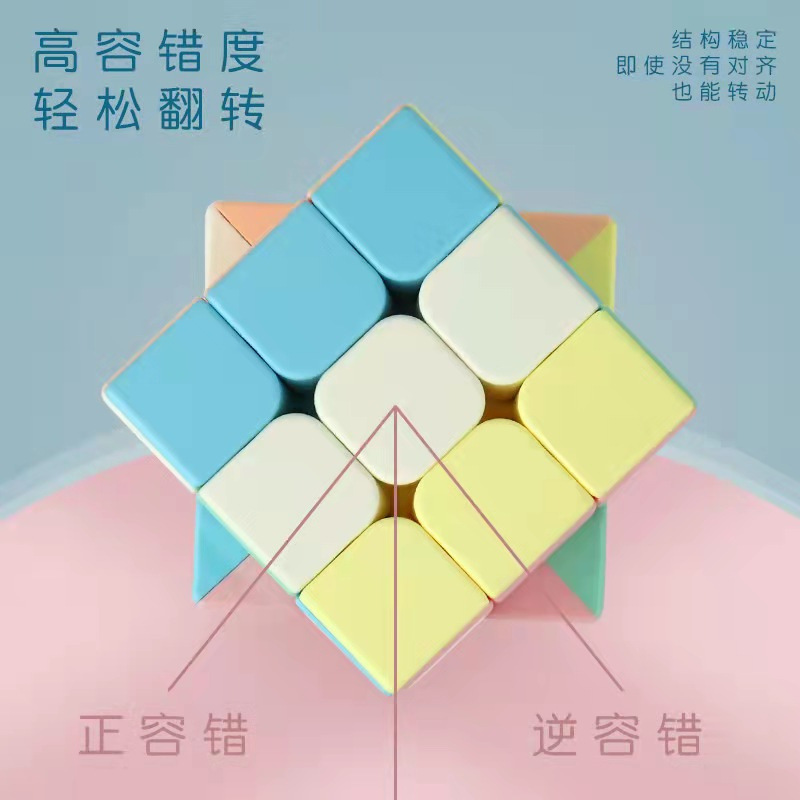 マカロン色ルービックキューブ二三階四五階ピラミッドルービックキューブ子供知育玩具開発知能減圧|undefined