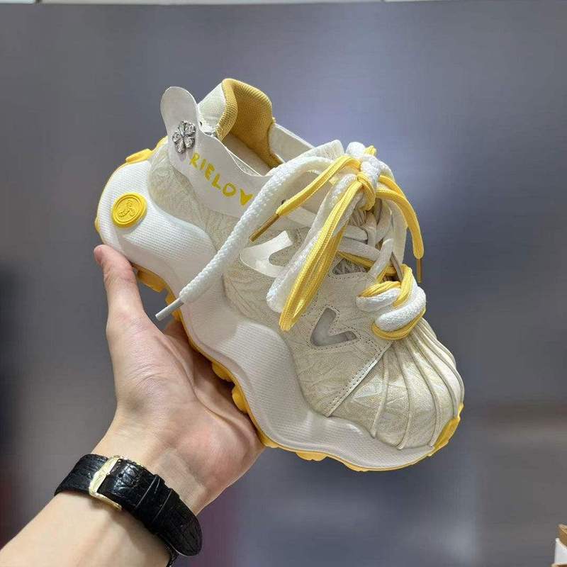 欧洲站丑萌松糕百搭贝壳头厚底小白鞋女2025夏季新款大头老爹鞋女|undefined