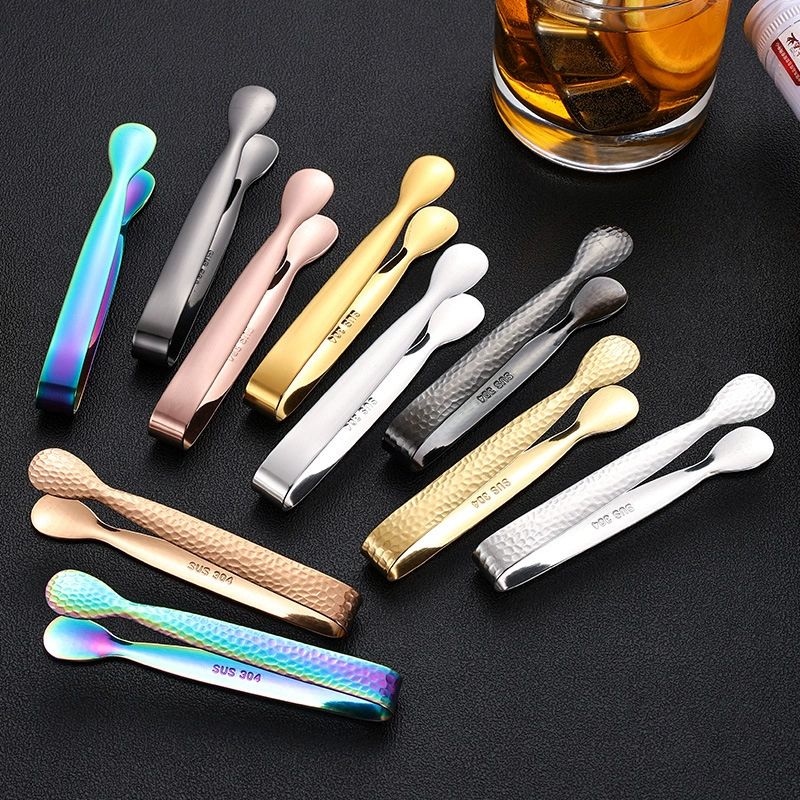 Зажим для льда из нержавеющей стали 304, зажим для кубиков сахара с утолщенной круглой головкой, многофункциональный зажим для защиты от скольжения, зажим для хлеба, зажим для еды без заусенцев