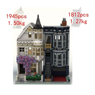 跨境热卖现货MOC-76402  78242小颗粒拼装积木建筑街景玩具摆件