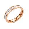 Ring stainless steel, brand golden starry sky, wholesale, light luxury style, french style, does not fade, pink gold