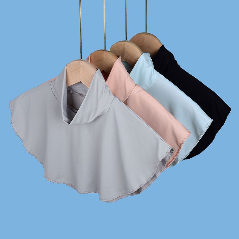 Sun Protection Ice Silk Fake Collar Shawl Scarf for Women, Neck Protector, Thin Uv-Resistant Scarf for All Seasons, Suitable for Driving