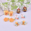 Cute resin, pendant, earrings, necklace, jewelry, Korean style, bee, handmade