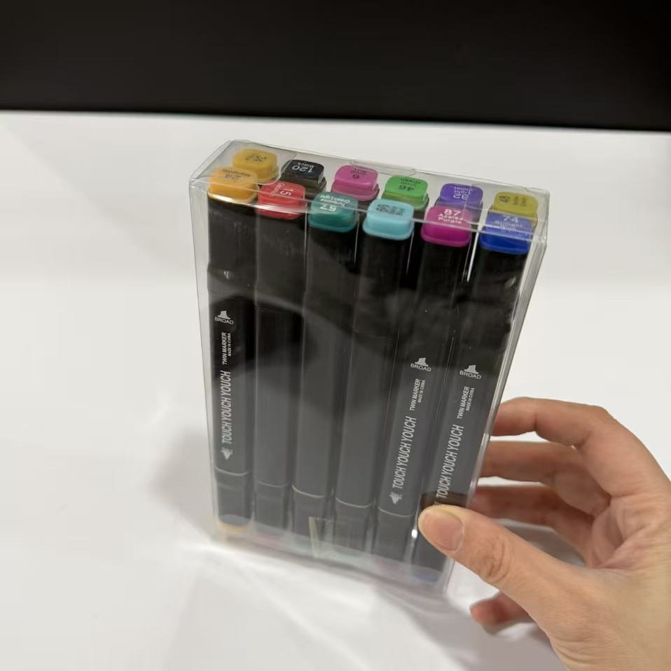 Fábrica en stock al por mayor de doble cabeza de alcohol marcador aceitoso traje de color niños acuarela pluma pintura cepillo marcador