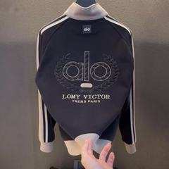 2025新款男士运动风拉链外套轻奢潮牌简约刺绣字母logo夹克上衣