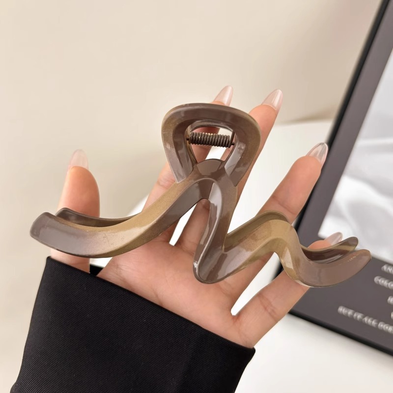 Clip de cabello refinado coreano para mujeres de alto nivel agarrar clips de cabello de tamaño grande detrás de la cabeza de cabello de tiburón clip de cabello lote de cabello