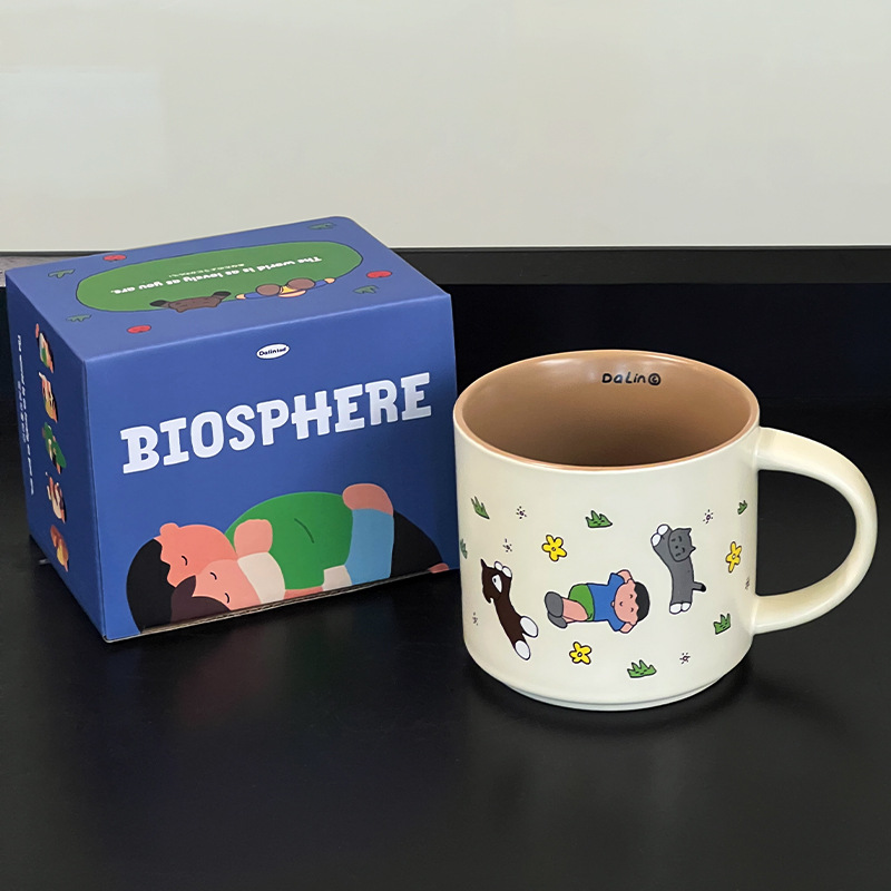 Tazas de cerámica de grapas de grapas de dibujos animados tazas de agua tazas de café tazas de regalo tazas de cerámica