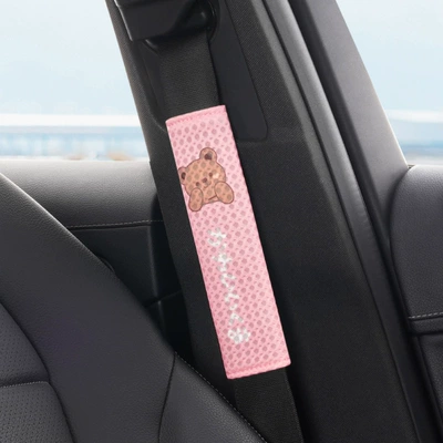 Cushion Cute Car Supplies, Seat cushion, seat cover - pooh-bear-pink-hu-shoulder-strap-one