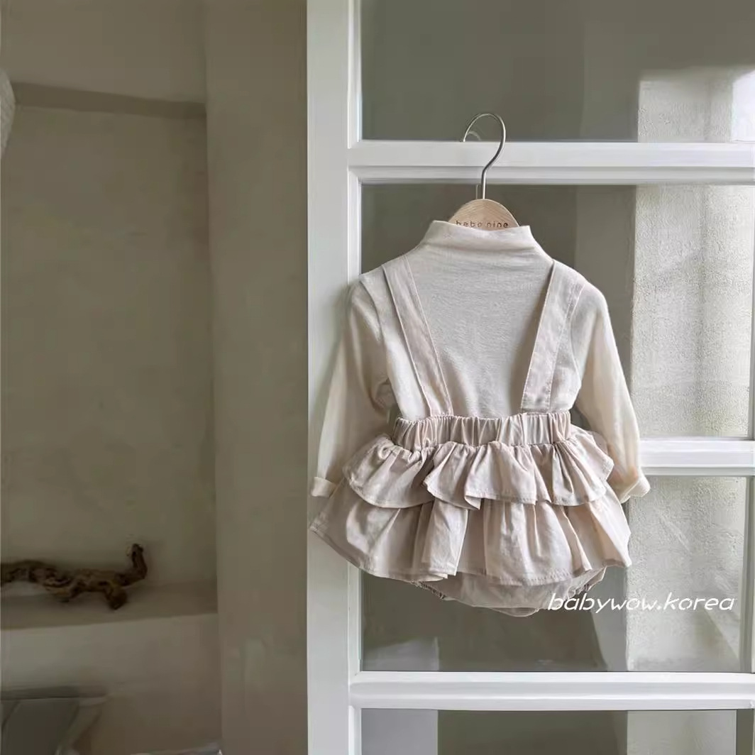 Bebé ropa de primavera estilo coreano ropa de los niños bebé primavera vaina bebé suspender vaina falda vestido de Primavera de la muchacha
