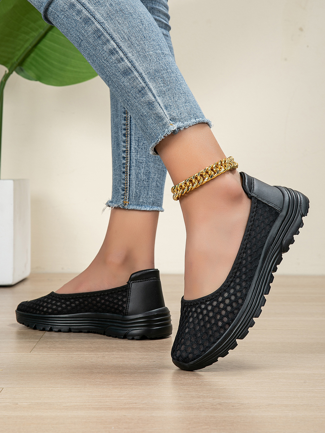 Summer Mesh Women's Walking Sandals, Slip-on Lazy Closed-toe Half-slippers For Men Women, Large Size, Comfortable And_vogvips.com