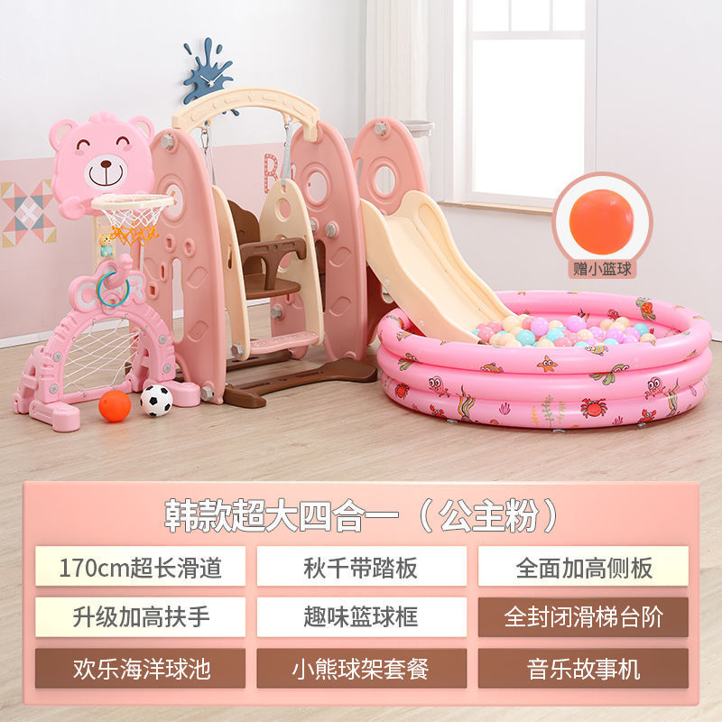 Slide para niños domésticos interiores de 2 a 10 años Baby Slide Swing 2 en 1 Family Playground multifuncional
