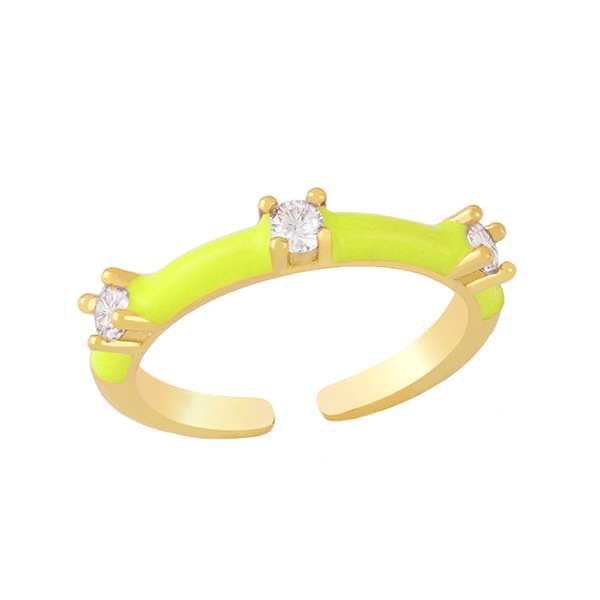 Retro geometric fashionable ring with zircon