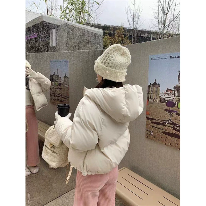 伊茉 Пуховик, бархатистые короткие ткани, корейский стиль, коллекция 2023 года, утка пух, увеличенная толщина
