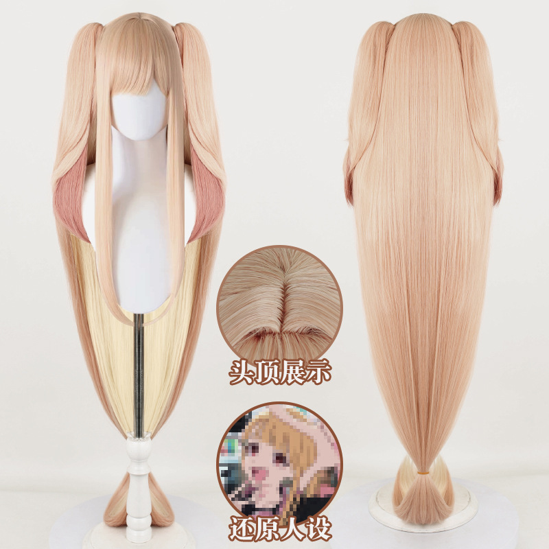 Kuromi Super Dimensional Twilight Princess Cos Wig with Simulated Scalp, Parted Top, Color-Blocked Long Hair Anime Wig Kuromi Super Dimensional Twilight Princess Cos Wig with Simulated Scalp, Parted Top, Color-Blocked Long Hair Anime Wig