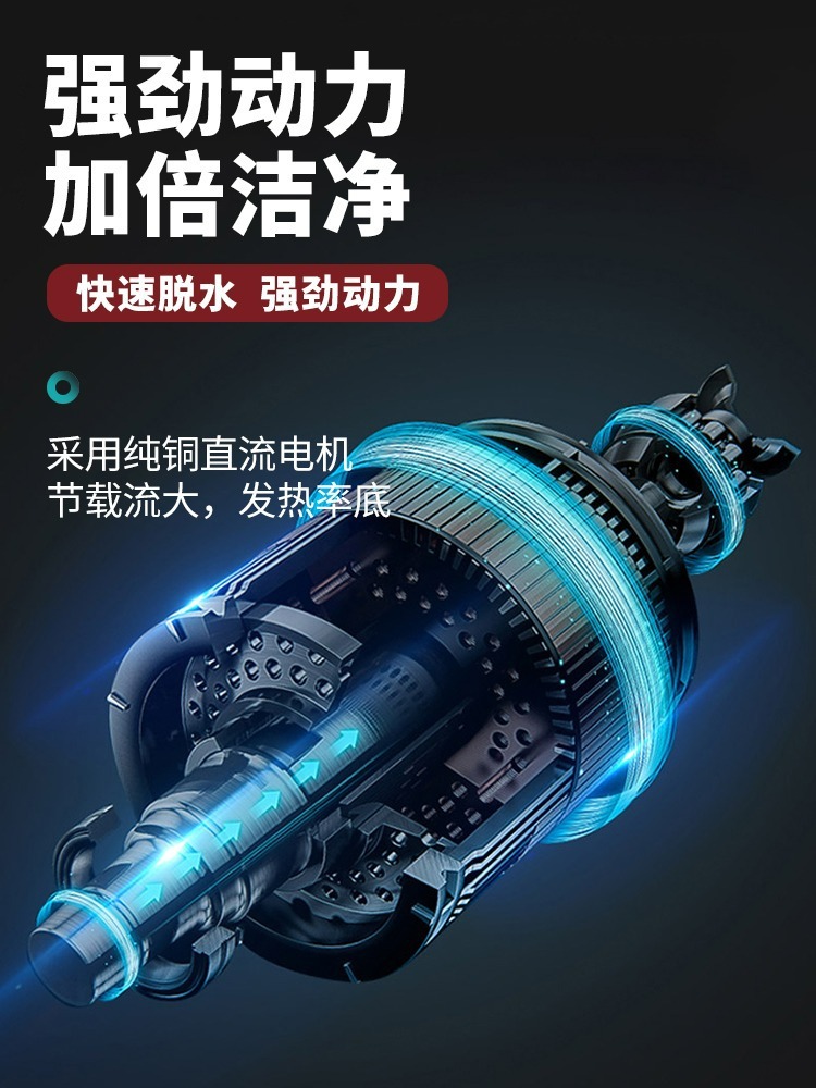 Cross-border folding washing machine, small underwear and pants washer, portable travel washing machine, blue light mini cleaner