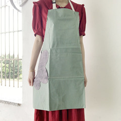 Hand-wiping apron linen apron lace-up sleeveless apron home large pocket hand towel waterproof apron