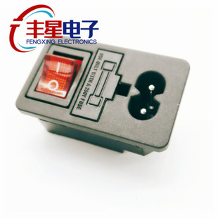 Ac Power Socket Medical Device Ac-01 Cassette 8-Shaped Three-In-One Socket with Switch Fuse