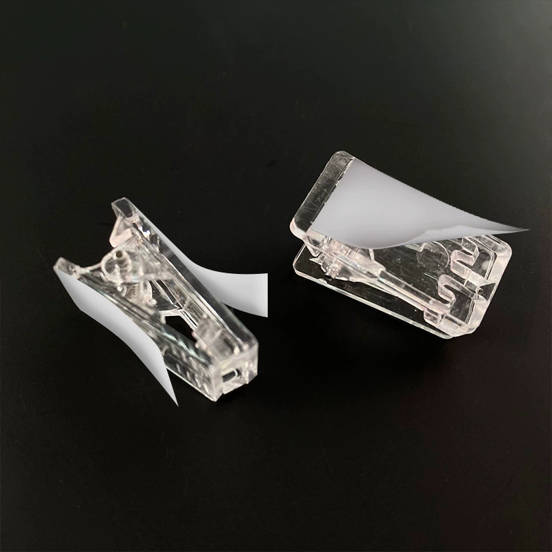 Акриловый зажим прозрачный с клеем без клея pp зажим файл ручная книга для студентов тест пластик зажим канцелярские принадлежности