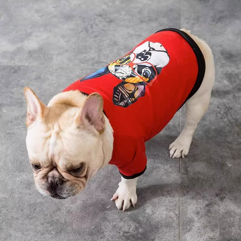 가을, 겨울 프렌치 불독 강아지 옷 불독 슈나우저 중형 개 가을 얇은 운동복 축제 애완 동물 옷