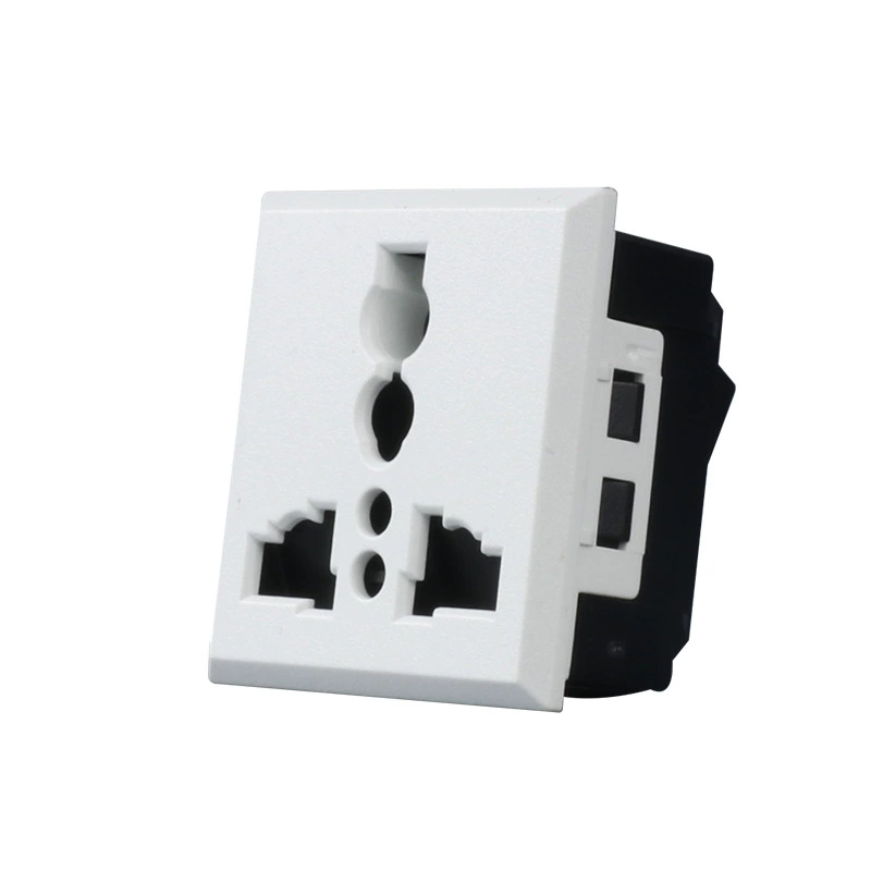 Card-type embedded 10A two or three sockets new national standard five-hole cabinet desktop multi-three-hole ac power socket module
