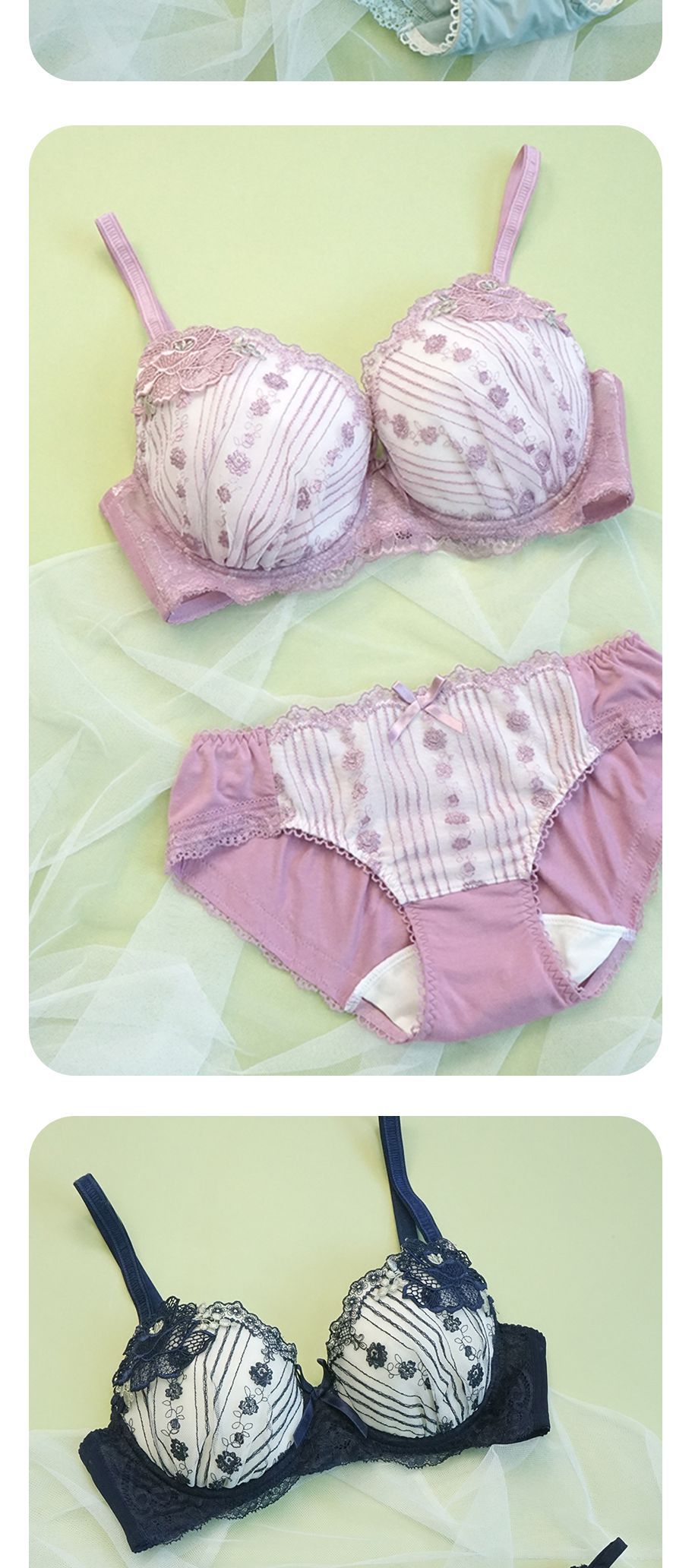 Comfortable Push-up Bra And Brief Set For Large Busts, Breathable_voghion.com