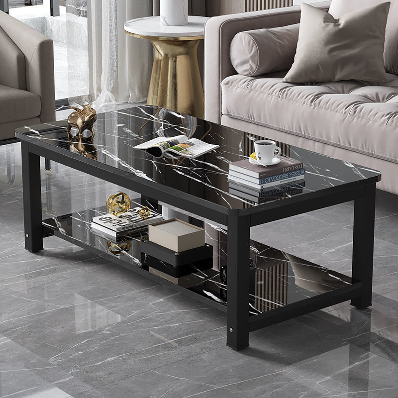 Mesa de té sala de estar doméstica pequeña casa simple mesa rectangular moderna alquiler de mesa de té simple